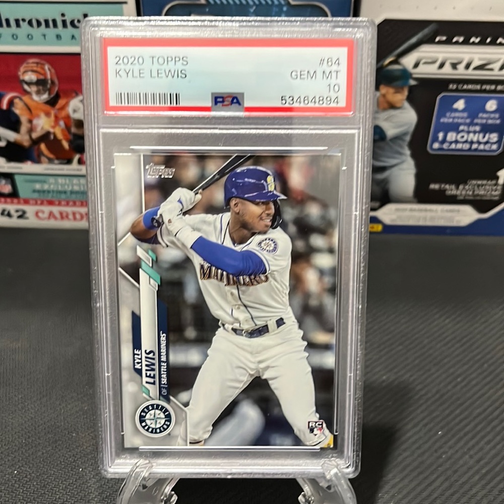 2020 Topps #64 Kyle Lewis Seattle Mariners Rookie Card - PSA 10 GEM MINT